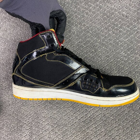 Nike Jordan 1 Flight Shoes Men's 9.5 Black Basketball Sneakers 372704 037 - Picture 5 of 14